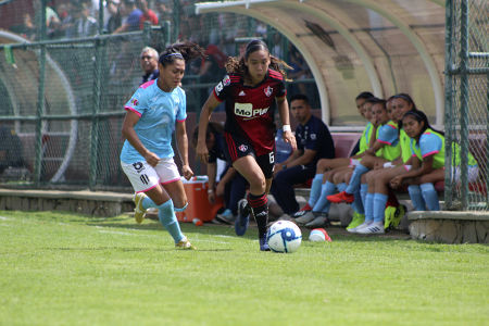 Zellyka Arce durante el juego de la Jornada 2 del Torneo Apertura 2019 de la Liga BBVA MX Femenil, entre Atlas Femenil y Rayadas de Monterre