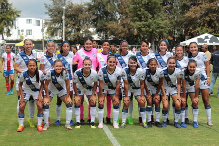 Foto oficial del Club Puebla Femenil durante el juego de la Jornada 4 del Torneo Apertura 2019 de la Liga BBVA MX Femenil, entre Chivas Feme