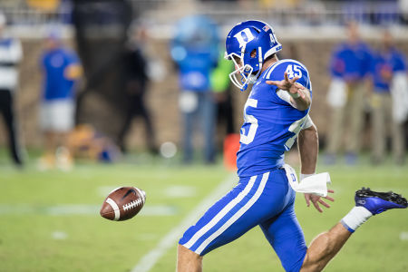 Austin Parker, Duke Blue Devil Punter — Football — Duke, Football, Pittsburgh