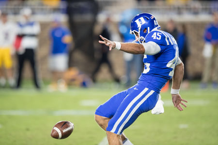 Austin Parker, Duke Blue Devil Punter — Football — Duke, Football, Pittsburgh