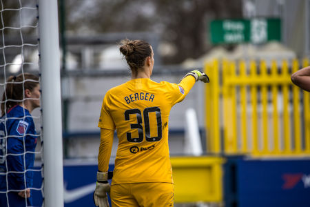 Katrin-Ann Berger in goal for Chelsea — Chelsea FC — Chelsea FC, Reading FC, FAWSL