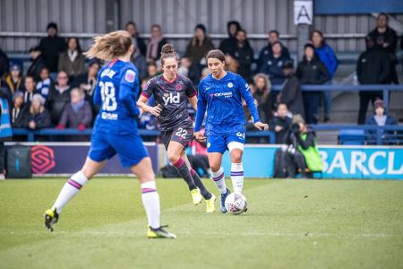 Sam Kerr on the ball for Chelsea — Chelsea FC — Chelsea FC, Reading FC, FAWSL