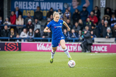 Magdalena Eriksson on the ball for Chelsea — Chelsea FC — Chelsea FC, Reading FC, FAWSL