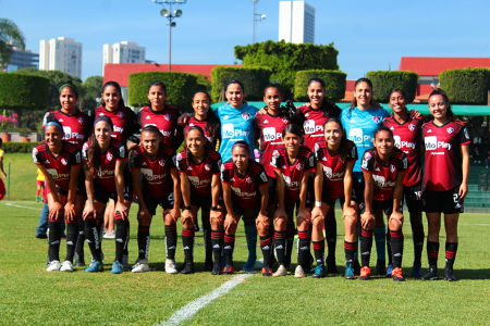 Club Atlas Femenil durante el duelo de la Jornada 2 de la Liga MX Femenil del Clausura 2020 entre Atlas Femenil y Monarcas Femenil, celebrad