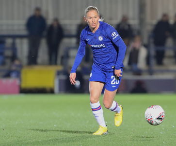 Swedish winger Jonna Andersson in action at Kingsmeadow february 12th — Chelsea Women — Jonna Andersson, Chelsea Women