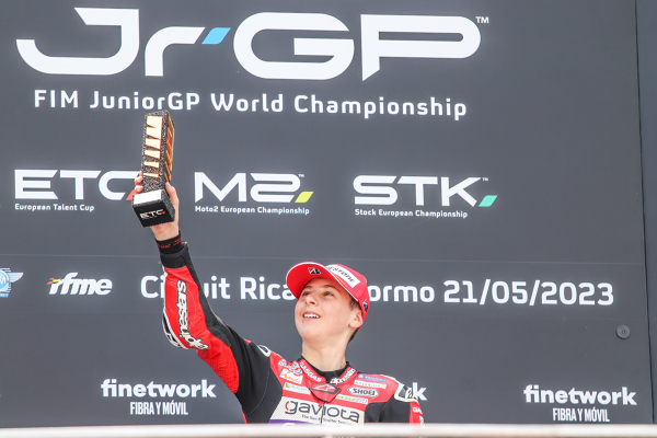 MAXIMO QUILES, PODIUM, ASPAR JUNIOR TEAM — MAXIMO QUILES — JUNIORGP, FIM, EUROPEAN TALENT CUP