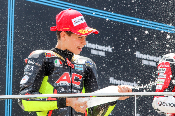 GUIDO PINI PODIUM, AC RACING TEAM — AC RACING TEAM — JUNIORGP, FIM, EUROPEAN TALENT CUP