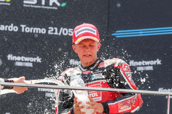 RICO SALMELA, PODIUM, TEAM ESTRELLA GALICIA 0,0 — PODIO — JUNIORGP, FIM, EUROPEAN TALENT CUP
