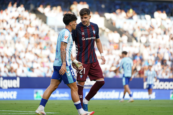 Málaga CF - SD Eibar (J1 LaLiga Hypermotion 2025 2026) — SD Eibar — Lobete, Estadio La Rosaleda, LaLiga Hypermotion
