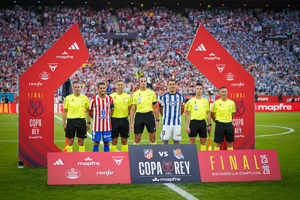 Atletico de Madrid - Real Sociedad (final Copa del Rey 2026) — Copa del Rey — capitanes, árbitro, Copa del Rey