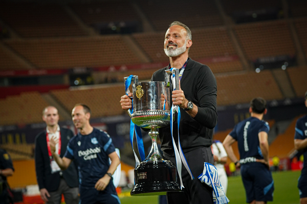 Atletico de Madrid - Real Sociedad (final Copa del Rey 2026) — Copa del Rey — Pellegrino Matarazzo, entrenador, Real Sociedad